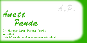 anett panda business card